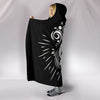 Skull Tattoo Design Black Hooded Blanket