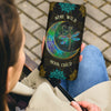 Gift For Hippie Lover Hippie Dragonfly Moon Stay Wild Moon Child Leather Wallet Long Wallet With Black Hand Strap HG