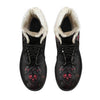 Smelting Skull Faux Fur Leather Boots
