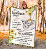 Gift For Elephant Lover Gift For Mom Elephant Sunflower Mom to Daughter Mommy Love Premium Blanket Mother Day Gift