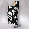 Skull Crossbones Hooded Blanket - designfullprint