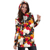 Floral Skull Hoodie Dress 003 - designfullprint