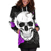 Floral Skull Hoodie Dress 010 - designfullprint