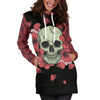 Floral Skull Hoodie Dress 007 - designfullprint