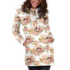 Floral Skull Hoodie Dress 004 - designfullprint