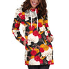 Floral Skull Hoodie Dress 003 - designfullprint