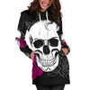 Floral Skull Hoodie Dress 011 - designfullprint