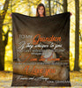 Gift For Grandma Grandma to grandson Baseball Premium Fleece Blanket
