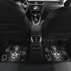 3D Skull design Universal-Fit Car Mat - DARK SKULL Black and White Skull Design (Set of 04) 001 - designfullprint