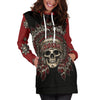 Native American Skull Hoodie Dress 006 - designfullprint