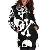 Skull & Crossbones Women's Hoodie Dress - designfullprint