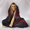 Black and red skull Hooded Blanket