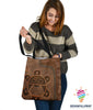 Taino Leather Pattern Print Pueto Rico Tote Bag HG