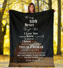 Gift For Mom Football Mom to Son Premium Fleece Blanket Mother Day Gift