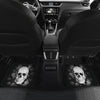 3D Skull design Universal-Fit Car Mat - DARK SKULL Black and White Skull Design (Set of 04) 002 - designfullprint