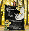 Gift For Elephant Lover Mother Day Gift Mom to Daughter Elephant Sunflower Black Blanket