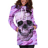 Skull Gift Violet Camo Skull Hoodie Dress