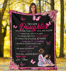 Gift For Mom Mom to Daughter Breast Cancer Warrior Premium Blanket