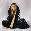 Skull Tattoo Design Black Hooded Blanket