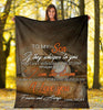 Gift For Mom Baseball Mom to Son Premium Fleece Blanket
