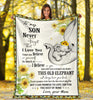 Gift For Elephant Lover Gift For Mom Mom to Son Elephant Flower Blanket