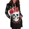 Floral Skull Hoodie Dress 009 - designfullprint