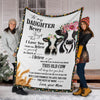 Gift For Mom Mom to Daughter Farm Cow Premium Blanket Gift For Farmer