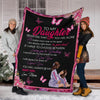 Gift For Mom Mom to Daughter Breast Cancer Warrior Premium Blanket