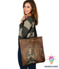 Gift For Hippie Namaste Leather Pattern Hippie Girl Tote Bag HG