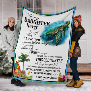 Gift For Mom To Daughter Turtle Lover Sea Turtle Baby Blanket HG