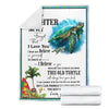 Gift For Turtle Lover Gift For Mom Turtle Mom To Daughter Premium Blanket Mother Day Gift