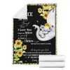 Gift For Elephant Lover Aunt to Niece Elephant Sunflower Premium Blanket