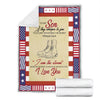 Gift For Veteran Mom Mother Day Gift Mom to Son Armed Force Veteran Premium Blanket