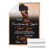 Black Pride Gift For Mom Son to Mom Black Premium Blanket