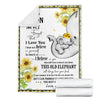 Gift For Elephant Lover Gift For Mom Mom to Son Elephant Flower Blanket