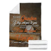 Gift For Grandma Grandma to grandson Baseball Premium Fleece Blanket