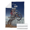 Gift For Mom Motorcross Mom To Son Premium Blanket