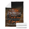 Gift For Mom Basketball Mom To Son Premium Blanket