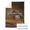Gift For Mom Baseball Mom to Son Premium Fleece Blanket