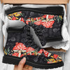 Gift For Hippie Black Mushroom Boots Mushroom Shoes