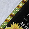 Gift For Elephant Lover Gift For Mom Mom to Son Elephant Sunflower Black Blanket
