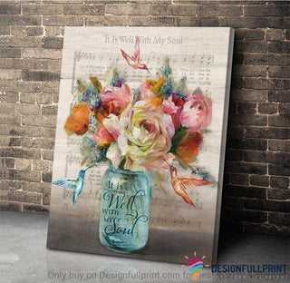 It Is Well With My Soul Home Decor Wall Art Canvas LH