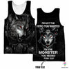 Gift For Wolf Lover Personalized Wolf Im Not The Hero You Wanted Im The Monster You Needed All Over Printed Clothes Long Sleeve Shirt T shirt Shorts Men Tank Top HG