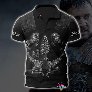 Gladiator Griffin Mythical Creatures Polo Shirt NHD
