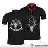 Skull Gift Baphomet Goat Skull And The Moon Polo Shirt NHD