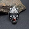 Vintage Skull Ruby Biker Ring