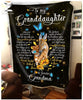 Custom Fleece Blanket For Granddaughter From Grandma Deer I will always be there for you Heart