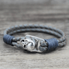 Skull Leather Bracelet - designfullprint