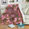 Gift For Hunting Lover Her Buck His Doe Together Since Couple Pink Camo Blanket HG