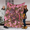 Gift For Hunting Lover Her Buck His Doe Together Since Couple Pink Camo Blanket HG